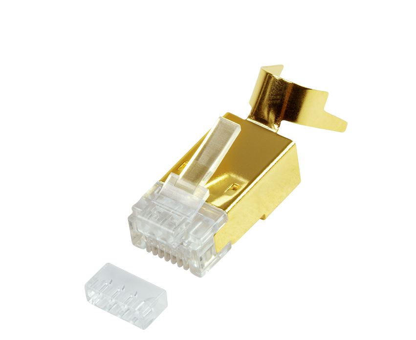 LogiLink RJ45 modular plug, Cat.8.1/Cat.6A, shielded, gold-plated, 10 pcs.