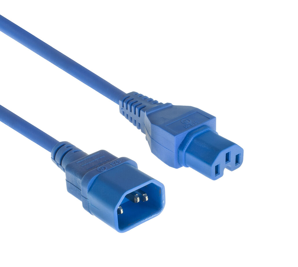 ACT Powercord C14 - C15 blue 3 m