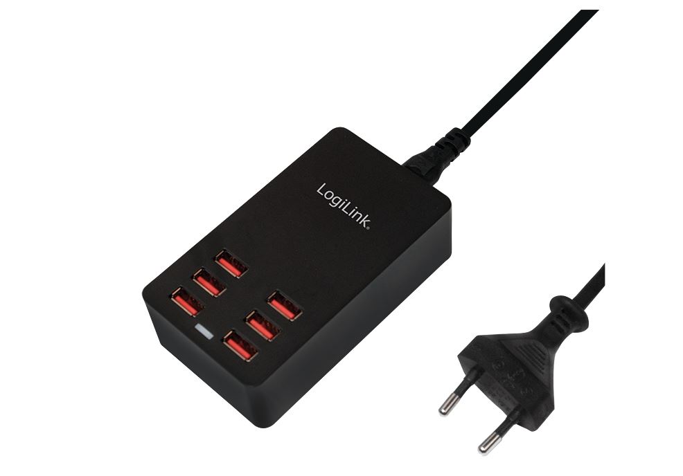 USB table charger, 6x USB ports, 32W