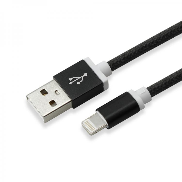 SBOX USB 2.0 -> 8-pin Lighting cable 1,5M SORT