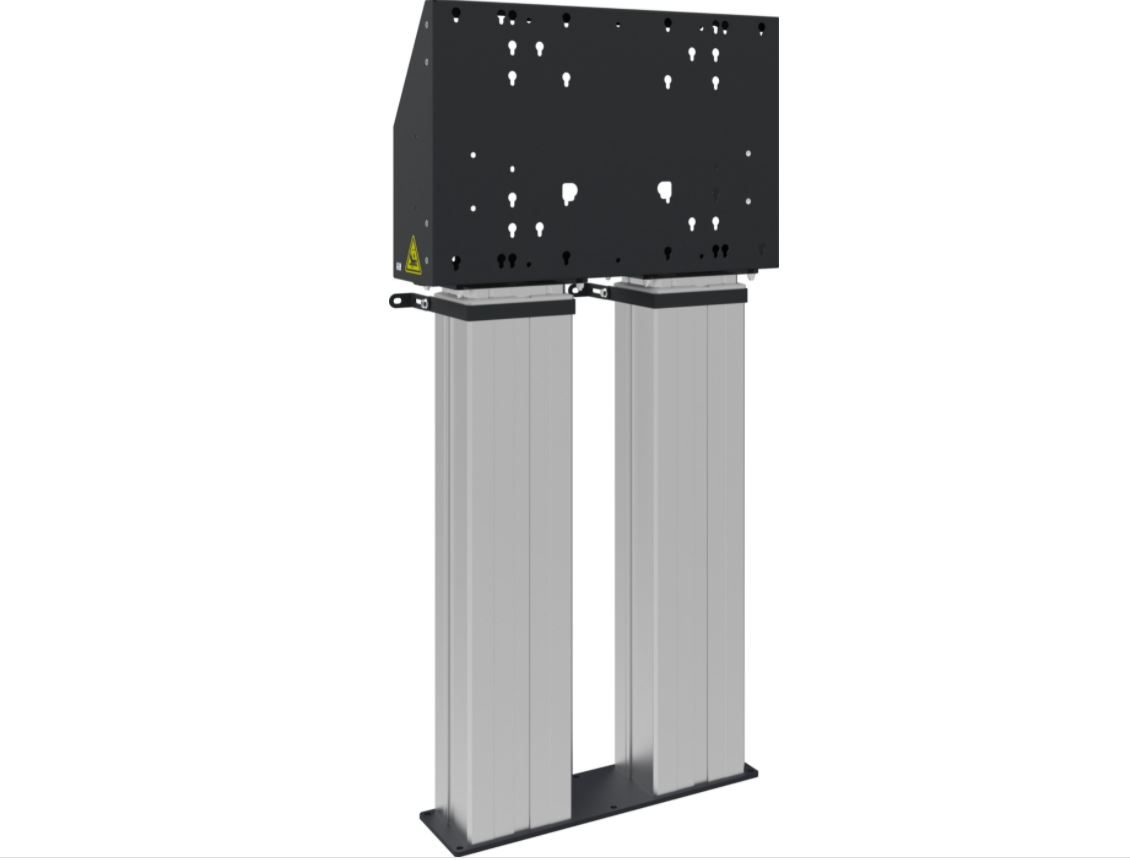 Floor lift double XL for touch screen max. 98 inch, 200 kg