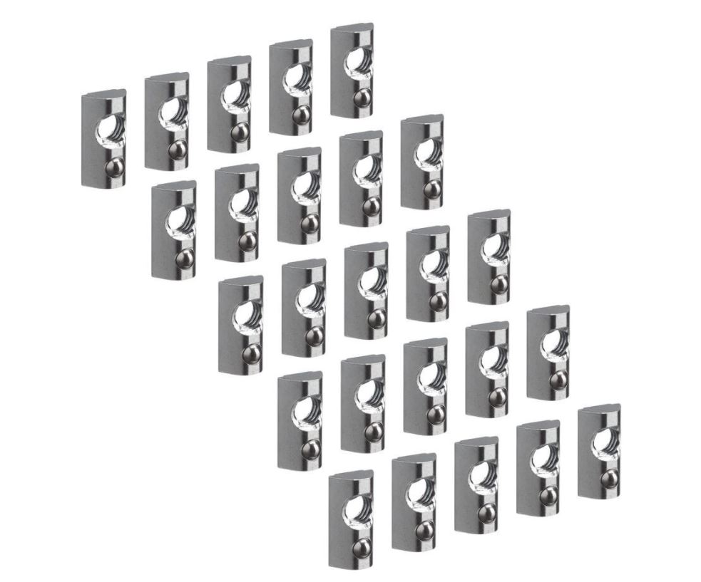 PFA 9149 T-SLOT NUTS, 25 PIECES - BLACK