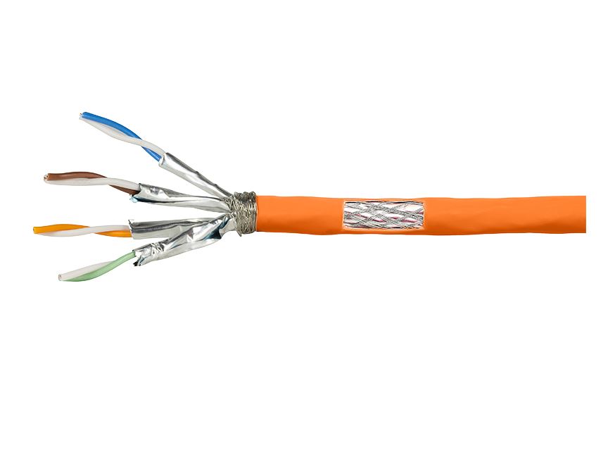 LogiLink Installation cable PrimeLine, Cat.7, S/FTP, orange, 50 m