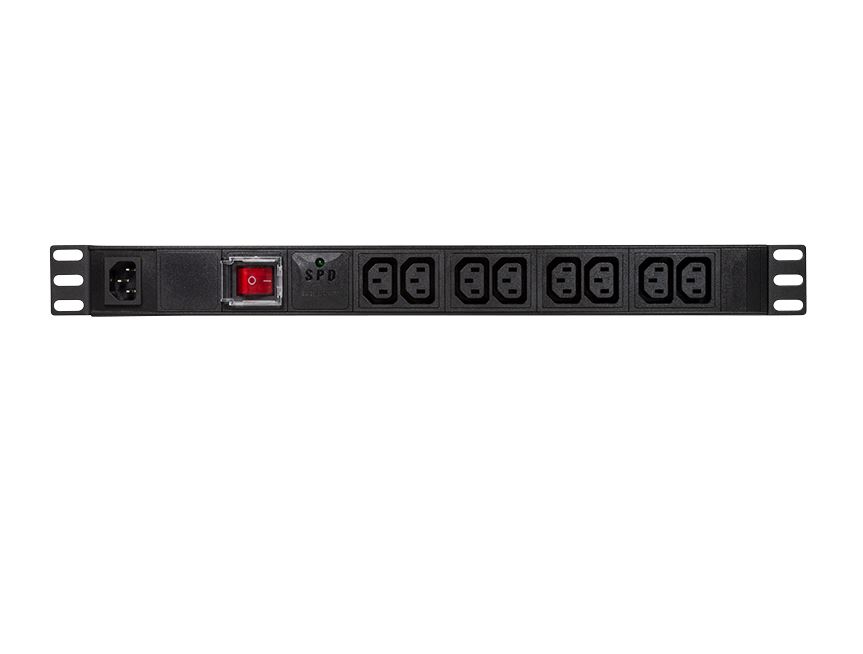 LogiLink 19" PDU 8-way IEC320 C13, with surge protection and switch