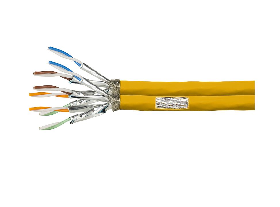 LogiLink Cat.7A 1200MHz Installation Cable AWG 23 S/FTP, 100m duplex, yellow