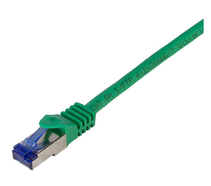 LogiLink Patch cable Ultraflex, Cat.6A, S/FTP, green, 0.5 m
