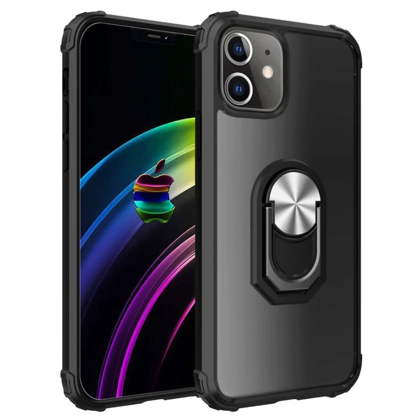 IPHONE 12 PRO / 12 HÅNDVÆRKER COVER M. MAGNETISK KICKSTAND - SØLV / SORT