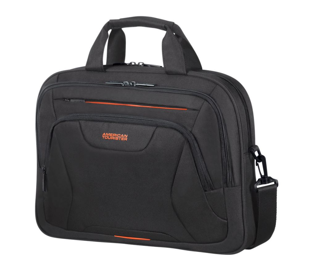 American Tourister 88532-1070 AT Work shoulder bag 15.6 inch, Black/orange