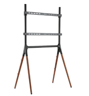 TV stand with walnut wooden legs, 49-70"