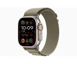 Apple Watch Ultra 2 GPS + Cellular 49mm - Titanium Case with Olive Alpine Loop - Medium
