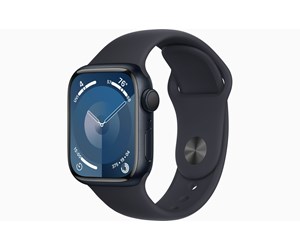 Apple Watch Series 9 GPS 45mm - Midnight Aluminium Case with Midnight Sport Band - S/M — produktfoto