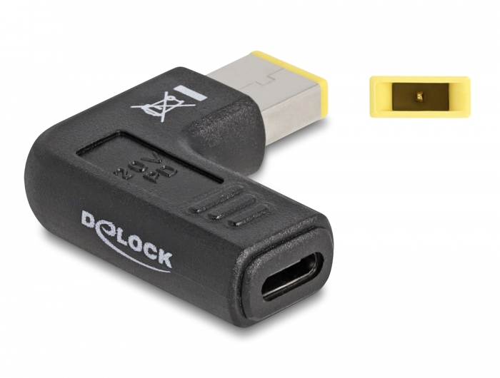 Delock Adapter for Laptop Charging Cable USB Type-C? female to Lenovo 11.0 x 4.5 mm male 90 angled