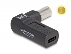 DeLOCK 24 pin USB-C (female) - Strøm DC jackstik 7,9 mm (ID: 5,5 mm) (male) Sort Strømforsyningsadapter