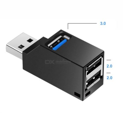 USB hub - USB 3.0 til 1 x USB 3.0 + 2 x USB 2.0 - Kompakt