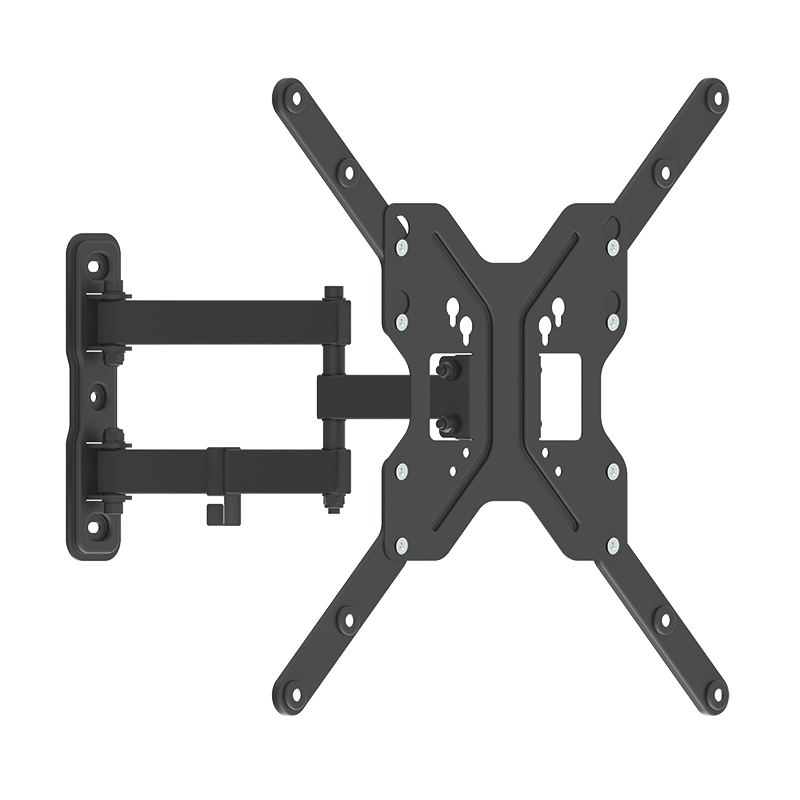 TV wall mount, tilt -15°/+15°, swivel -90°/90°, 23–55"