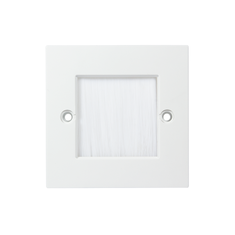 Wall faceplate for cable exit or entry, 86 x 86 mm