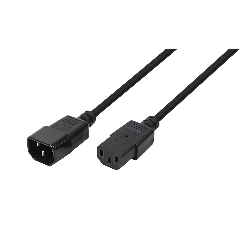 Power cord extension, IEC C14 male to IEC C13 female, 3m