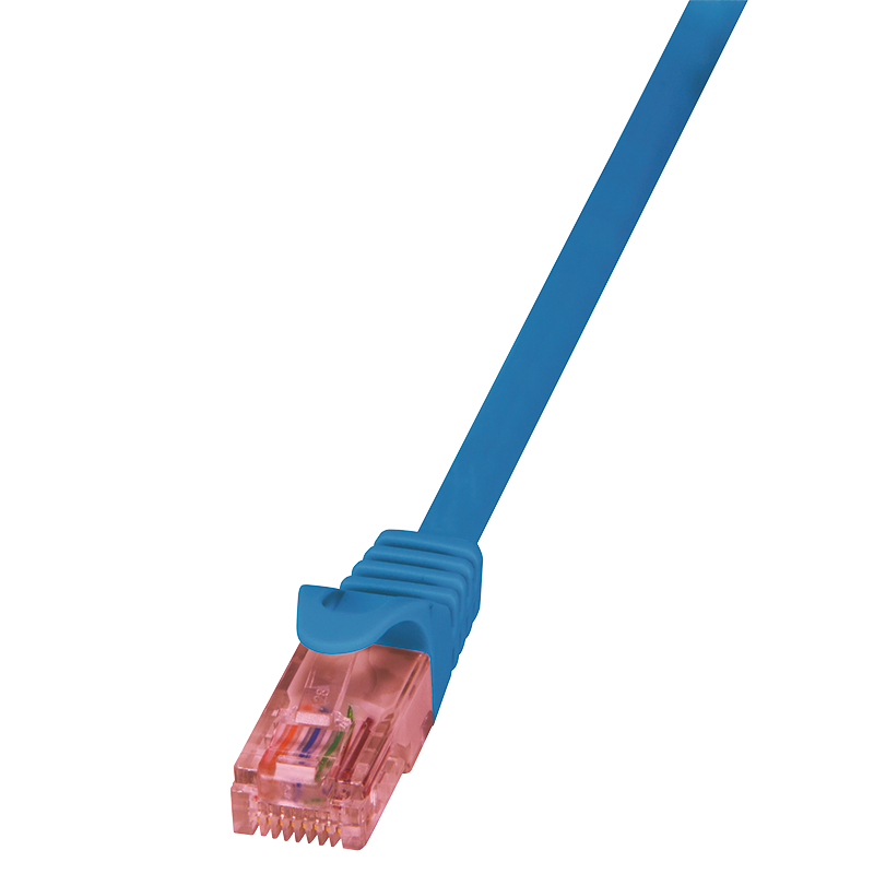 Patch cable Cat.6 U/UTP, PrimeLine, blue, 0.5m