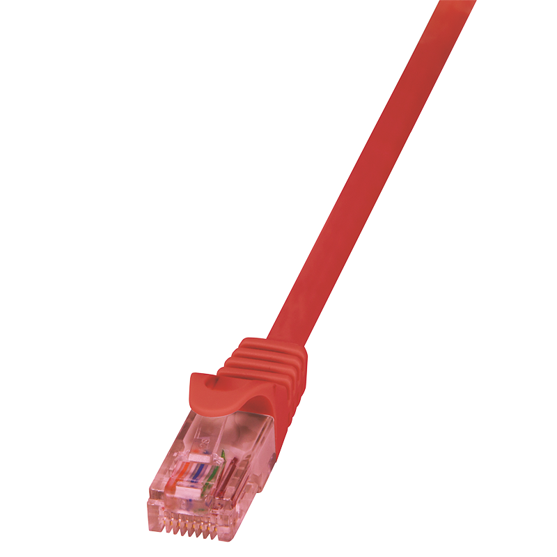 Patch cable Cat.6 U/UTP, PrimeLine, red, 1m