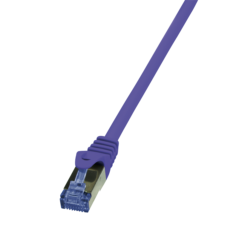 Patch cable Cat.6A 10G S/FTP, PIMF, PrimeLine, violet, 10m