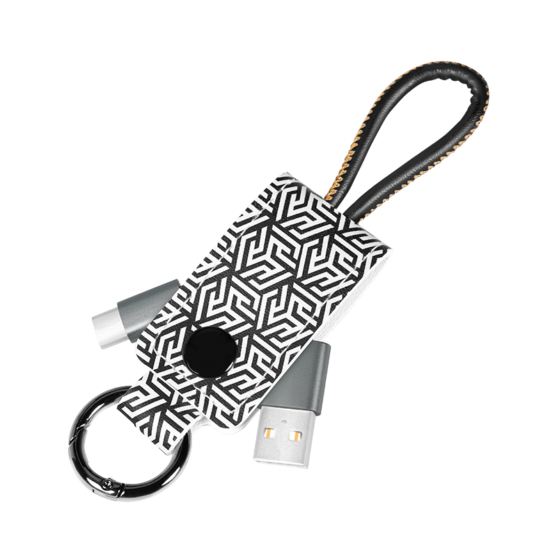 USB-C sync and charging cable with keychain, 0,22m