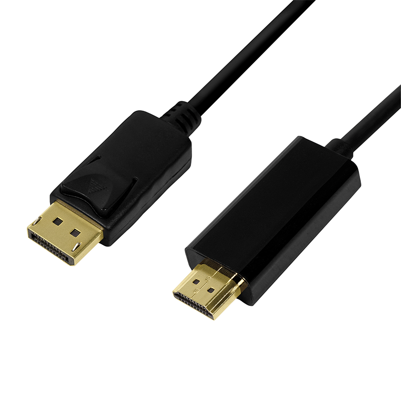 DisplayPort cable, DP 1.2 to HDMI 1.4, black, 3m