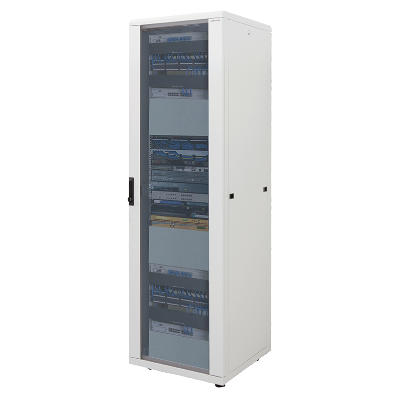 19" standing network cablinet 42U, 800 x 800 mm, grey