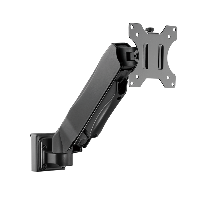 Slatwall monitor arm, with gas spring, 13-27"
