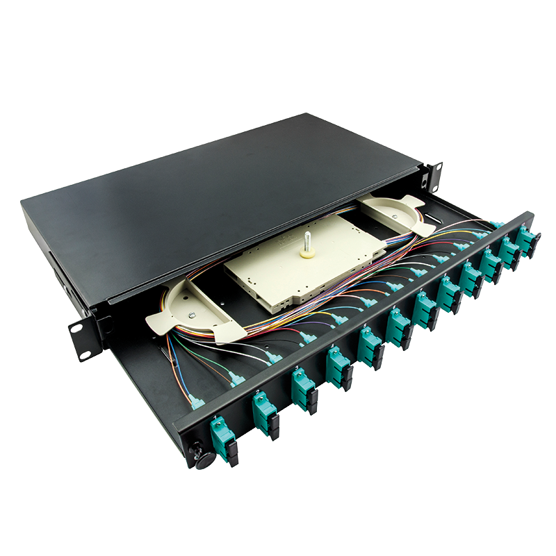 19" Fully loaded optical distribution frame (ODF) SC-DX 12 P