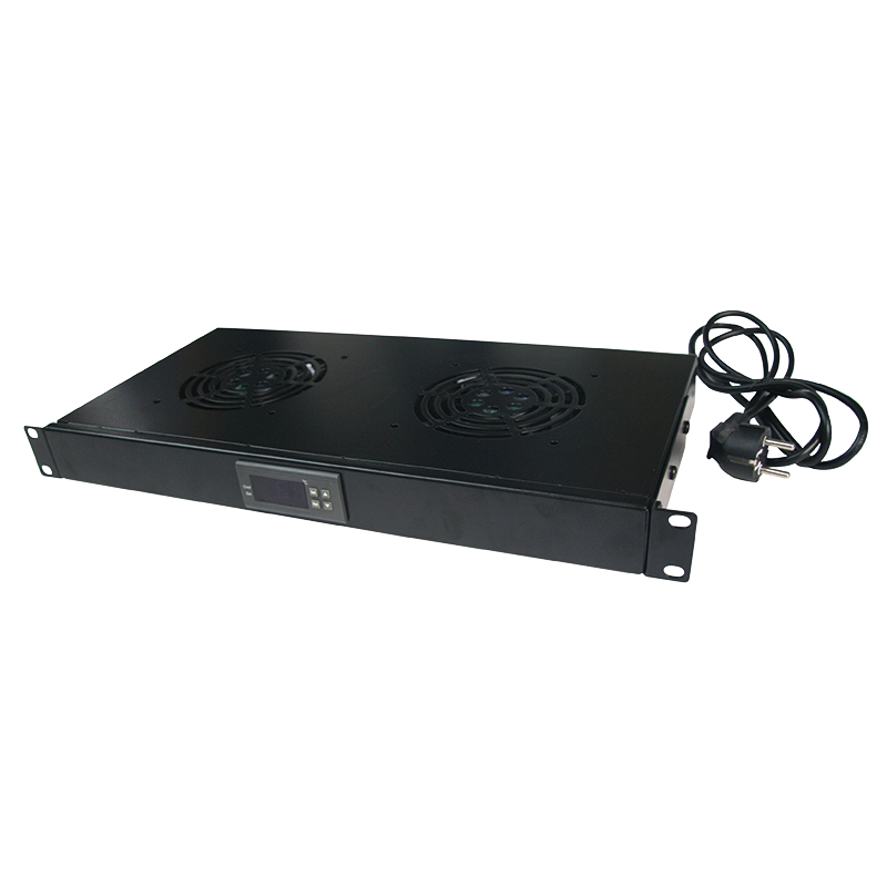 19" Fan unit with 2 fans, black