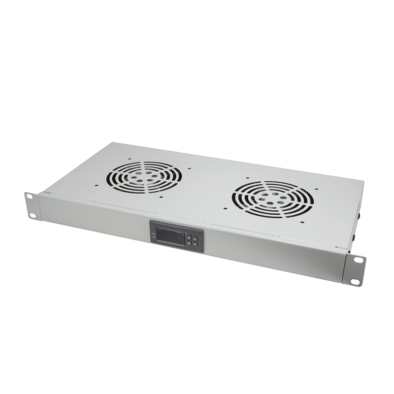 19" Fan unit with 2 fans, grey