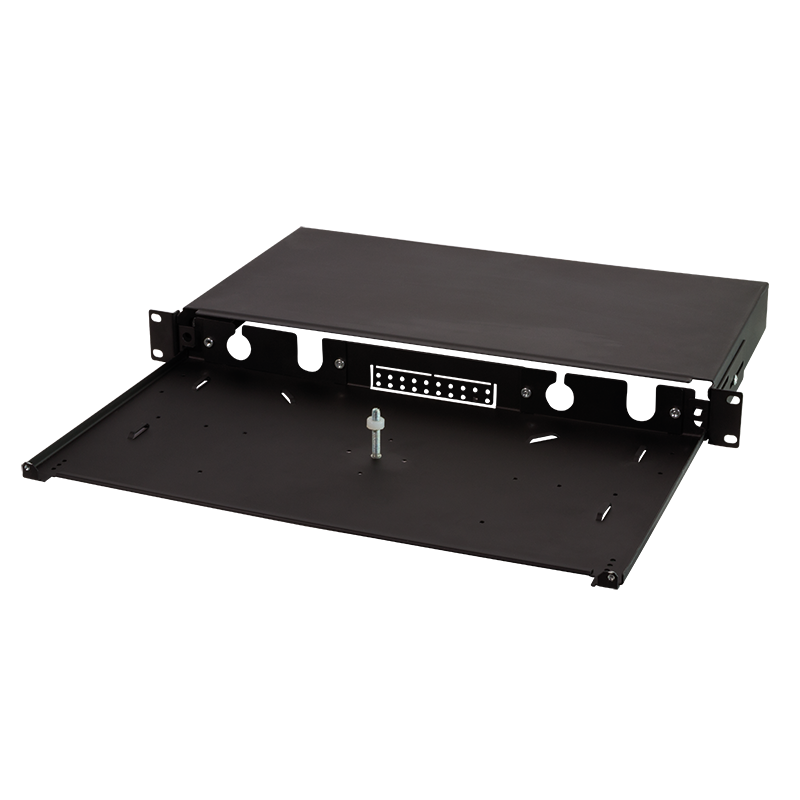 19" Optical distribution frame, sliding type, black, empty,
