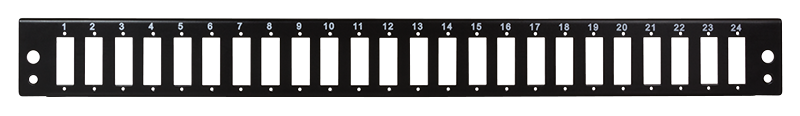 Front panel 24x SC-Duplex or LC-Quad for 19" fiber optic enc