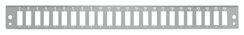 Front panel 24x SC-Duplex or LC-Quad for 19" fiber optic enc