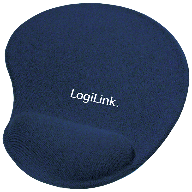 Mousepad with gel wrist rest support, blue