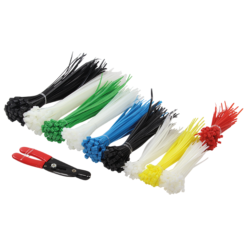 Cable tie set, 600 pcs. incl. wire stripper