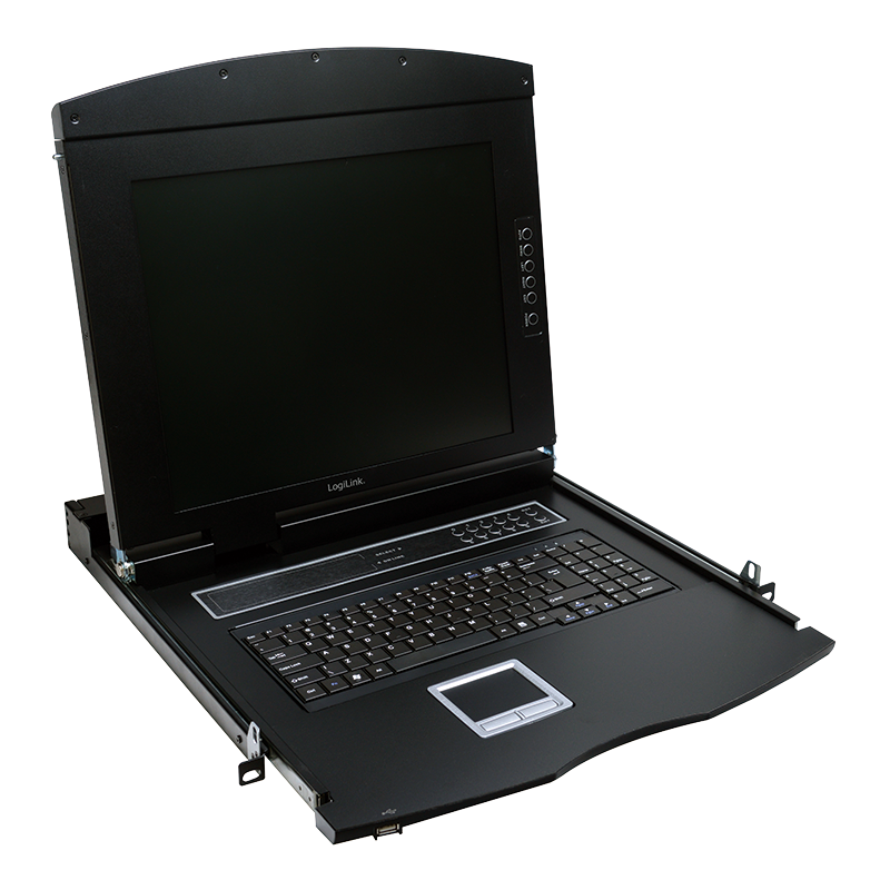 19" LCD KVM console with 17" TFT panel and keyboard (DE)