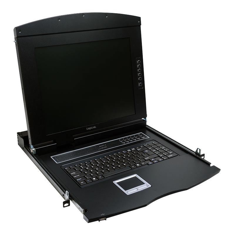 19" LCD KVM console with 17" TFT panel and keyboard (US)