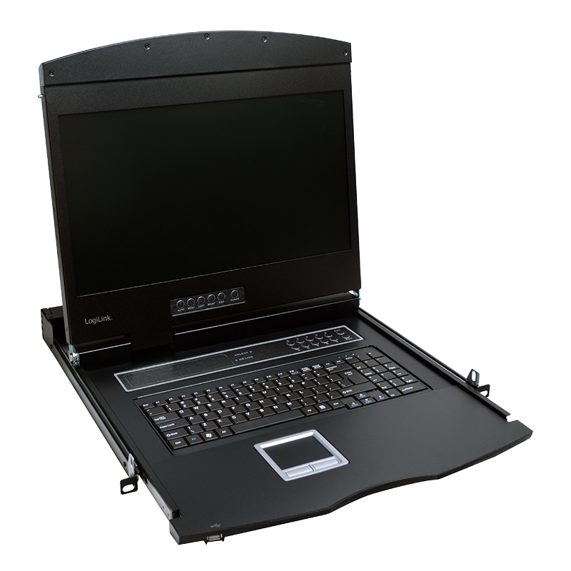 19" LCD KVM console with 19" TFT panel and keyboard (DE)