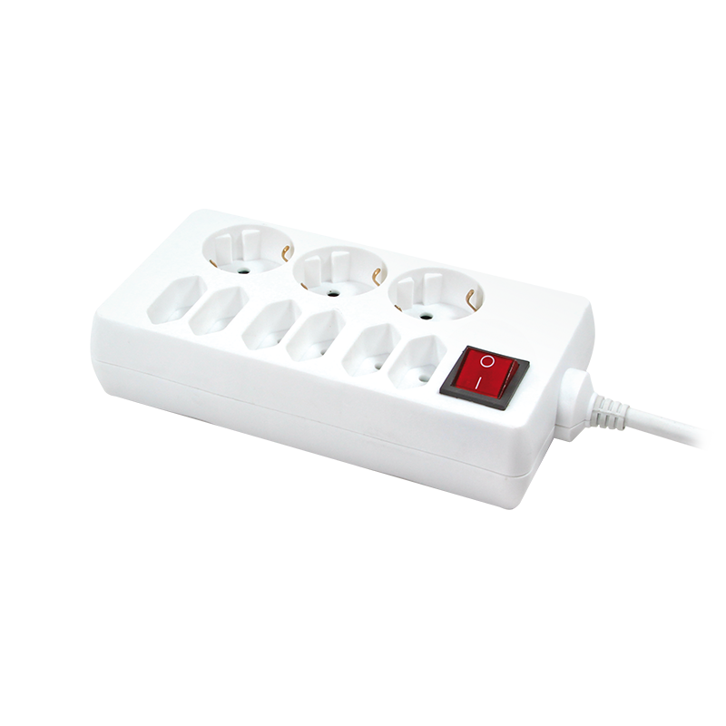 Socket outlet 9-way, 1.5m