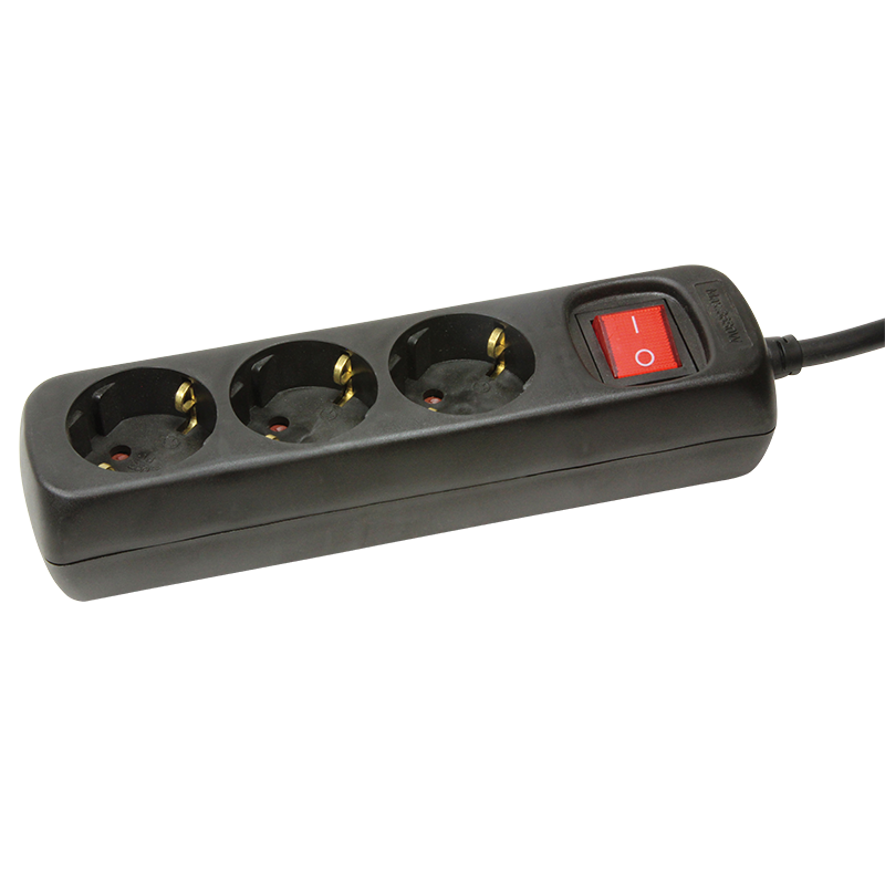 Socket outlet 3-way, 1.4m