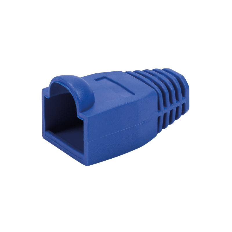 Strain relief boot 6.5 mm for RJ45 plugs, 50 pcs, blue