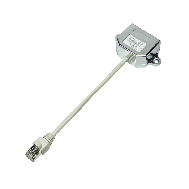 T-Adapter RJ45 plug->2 x RJ45 jack 1:1 port doppler