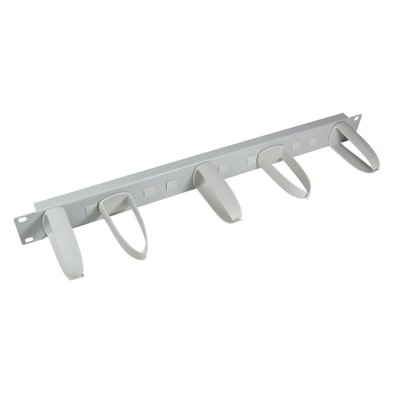 19" cable management panel 1U, with 360° rotating detachable