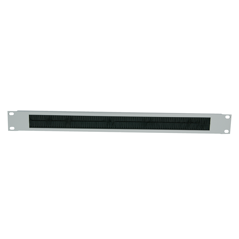 19" cable entry 1U with brush insert, grey