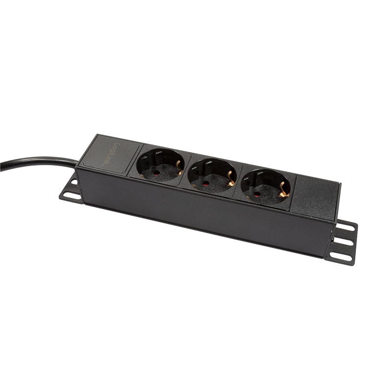 10" PDU 1.0U with 3x safety sockets