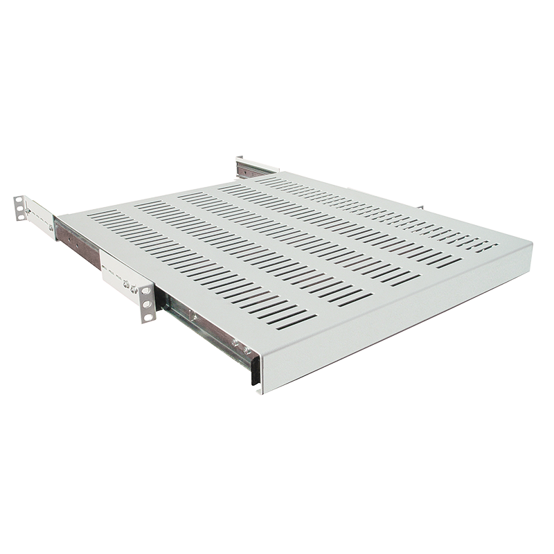 19" Sliding shelf for racks with a depth of 1000 mm, gre