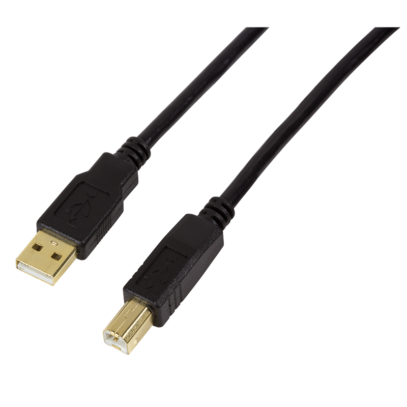 USB 2.0 AM/BM active repeater cable, 15m, black