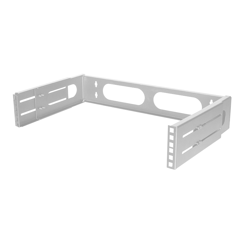 19" Wall mount bracket 2 U, light grey
