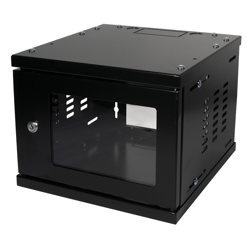 10" SOHO wallmount enclosure 4U 312 x 300 mm, assembled, bla